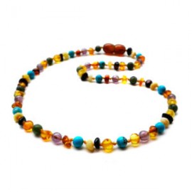 Collar Unisex ámbar báltico Multi-Armonía