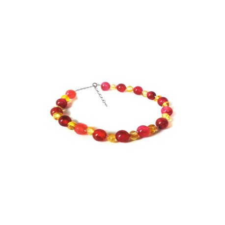 Pulsera de tobillo para Adulto Juvenil/Adulto de ámbar báltico Rosa del Sol