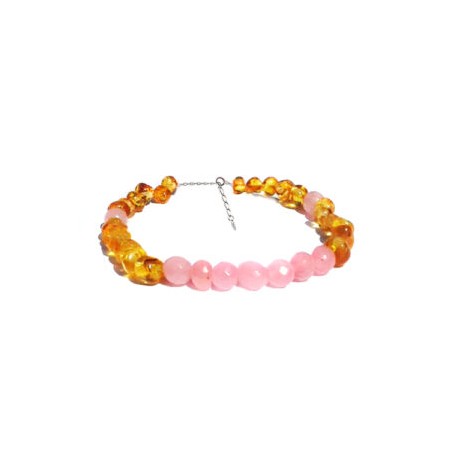 Pulsera de tobillo para Adulto Juvenil/Adulto de ámbar báltico Rosadi