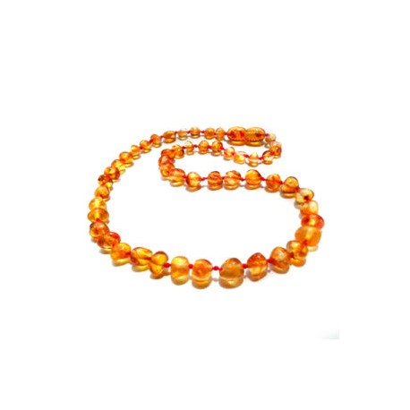 Collar bebé/dentición ámbar báltico Mal de ojo 32 cm (hilo rojo)