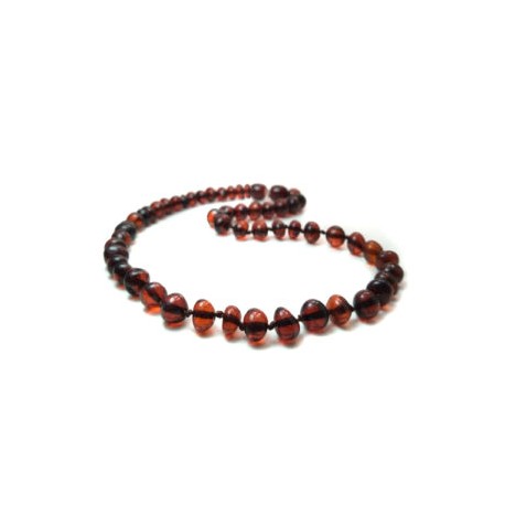 Collar Unisex ámbar báltico rojizo